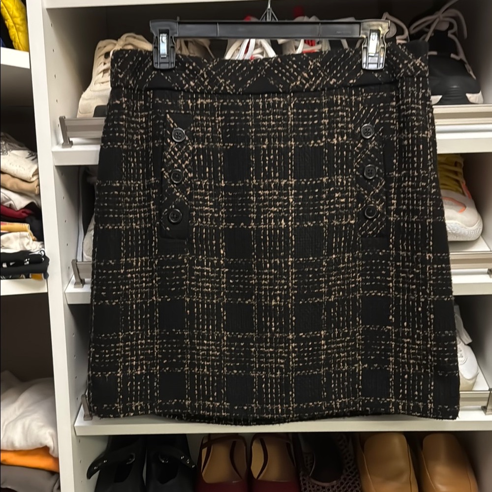 Black Plaid Skirt